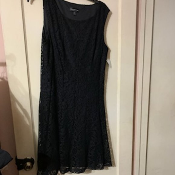 Connected Apparel Black Lacey Tank Dress - Picture 2 of 9